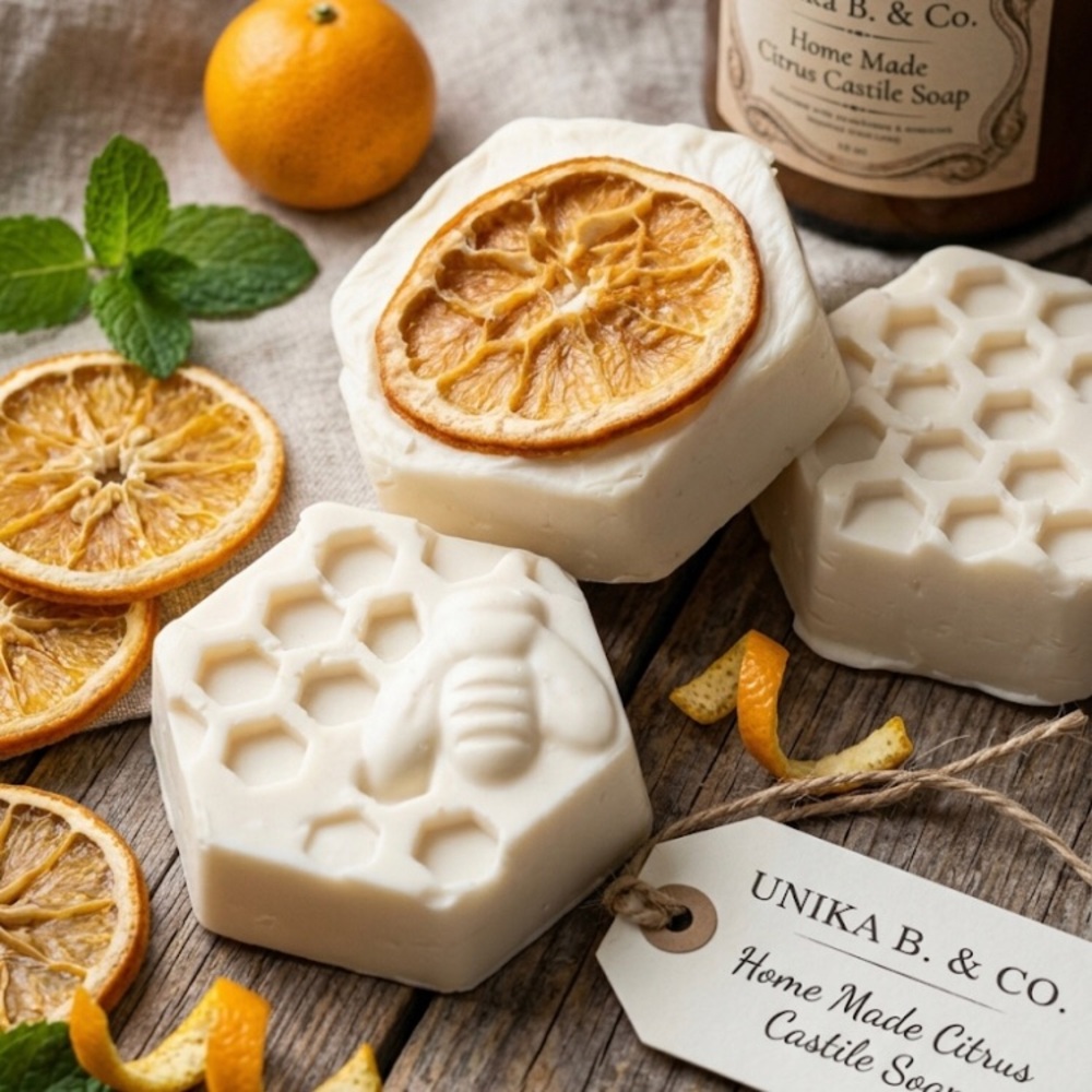 3 pack Citrus Queen Unika B. Castile Soap - Cream